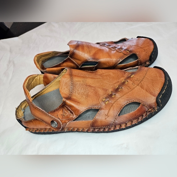 Men’s HSY Fashion Closed Toe Sandals Handcrafted with Rubber outer soles Size 12 - Picture 2 of 9